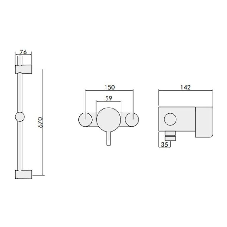 Inta Puro Thermostatic Exposed Sequential Control Shower Set