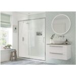 Refresh Dove Framed 1000mm Sliding Shower Door