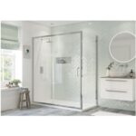 Refresh Dove Framed 1000mm Sliding Shower Door