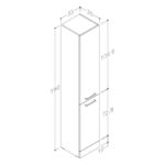 Iona Milton 350mm Floor Standing Tall Unit White