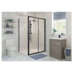 Refresh Classique Framed Black 1500mm Sliding Shower Door