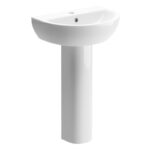 Iona Oxford 550x400mm Basin & Full Pedestal