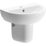 Iona Oxford 550x400mm Basin & Semi Pedestal