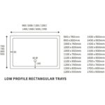 Refresh 40mm Low Profile 1100x760mm Rectangular Tray & Waste