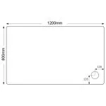 Just Trays Fusion 1200x800mm Shower Tray 3 Upstands LH