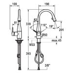 KWC Eve Sink Mixer with Pull-Out Aerator & Light Chrome