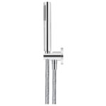 Meir Round Hand Shower on Fixed Bracket Polished Chrome