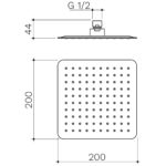 Methven Rain Shower Head 200mm Round