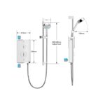 Mira Sport Manual Single Outlet 7.5kW Electric Shower White/Chrome