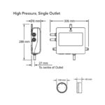 Mira Platinum Single Outlet Valve & Controller High Pressure