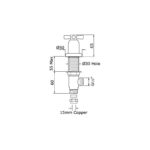 Perrin & Rowe Contemporary Cross 1/2" Deck Valves Pair