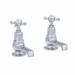 Perrin & Rowe Pair of Bath Taps with Crosshead Handles Gold