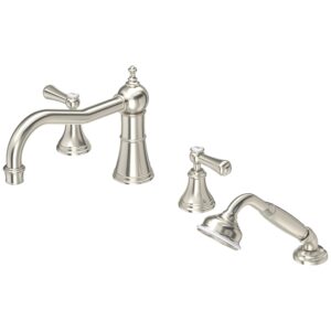 Perrin & Rowe Georgian Bath Set with Country Spout & Lever Handles Pewter