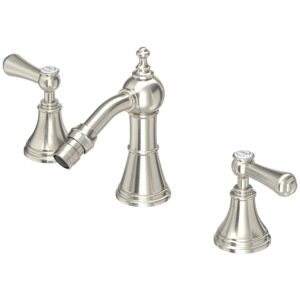 Perrin & Rowe Georgian 3 Hole Bidet Mixer with Lever Handles Pewter