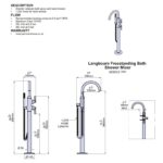 Perrin & Rowe Langbourn Freestanding Thermostatic Bath Shower Mixer Chrome