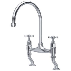 Perrin & Rowe Ionian Bridge Sink Mixer with Crosstop Handles