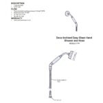 Perrin & Rowe Deco Inclined Easy Clean Handshower & Hose Chrome