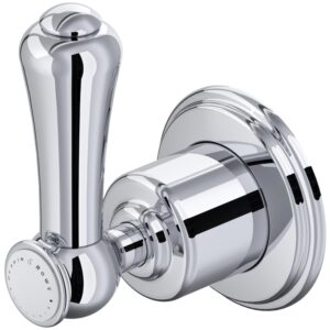 Perrin & Rowe Georgian 3 Way Diverter with Lever Handle & Shut-Off Chrome