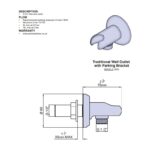 Perrin & Rowe Traditional Wall Outlet with Parking Bracket Chrome