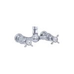 Perrin & Rowe 2 Handle Crosshead Shower Mixer Up Outlet Nickel