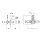 Perrin & Rowe Traditional Exposed Shower Mixer with Crosshead Handles