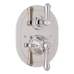 Perrin & Rowe Georgian Lever Concealed Thermostatic Shower, Oval