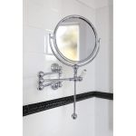 Perrin & Rowe Wall Mounted Shaving Mirror Chrome