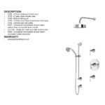 Perrin & Rowe Deco Shower Set 2 Chrome