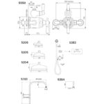 Perrin & Rowe Traditional Shower Set 1 with 8" Rose