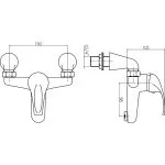 Nuie Eon Deck Mounted Bath Filler