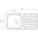 Prima 1B 965x500mm Stainless Steel Sink & Single Lever Tap Pack