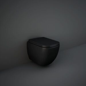 RAK Feeling Rimless Wall Hung WC Pan Matt Black