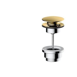 RAK Brass Universal Basin Clicker Waste Brushed Gold