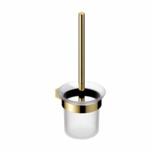 RAK Petit Round Toilet Brush Holder Brushed Gold