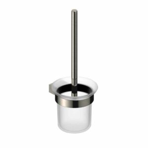 RAK Petit Round Toilet Brush Holder Brushed Nickel