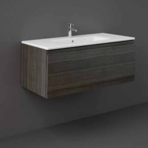 RAK Joy Uno Wall Hung 1000mm Vanity Unit Moka Walnut