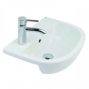 RAK Compact 40cm Semi Recessed Basin 1 Taphole Left