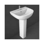 RAK Compact 450mm 1 Hole Basin & Full Pedestal