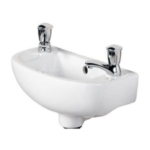 RAK Compact 45cm Slimline Basin 2 Tapholes