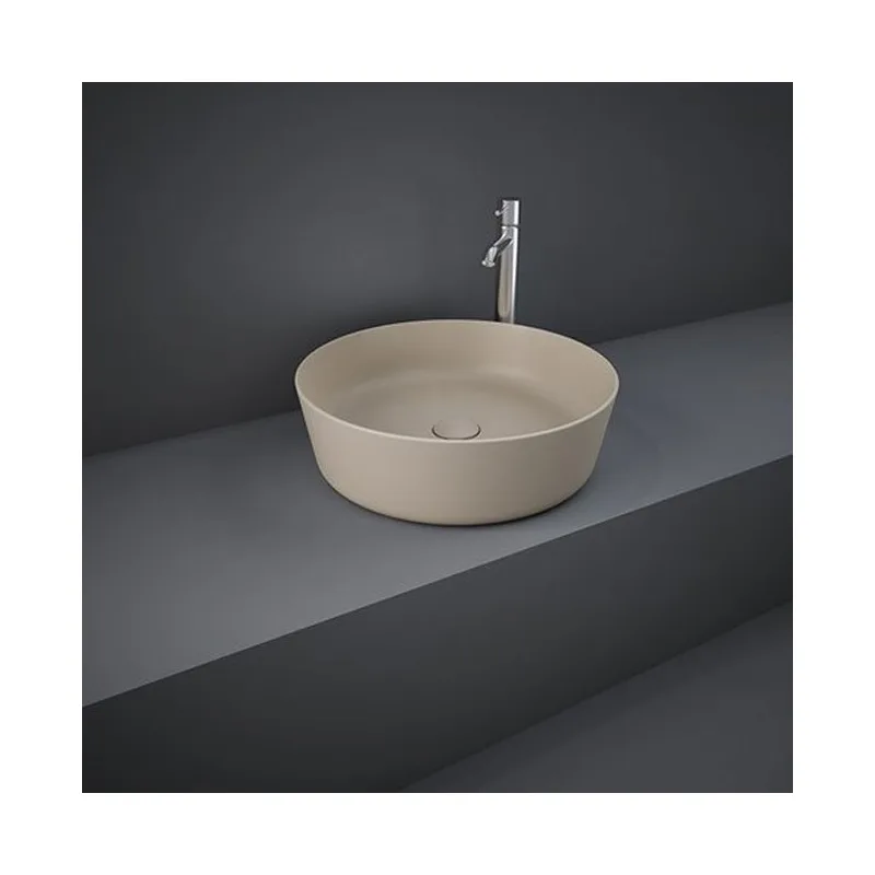 RAK Feeling 42cm Round Counter Wash Basin Matt Cappuccino