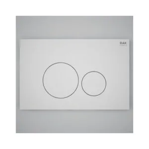 RAK Ecofix Round Dual Flush Plate Matt White