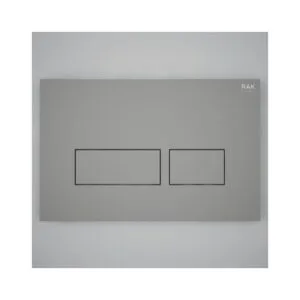 RAK Ecofix Rectangular Dual Flush Plate Matt Grey