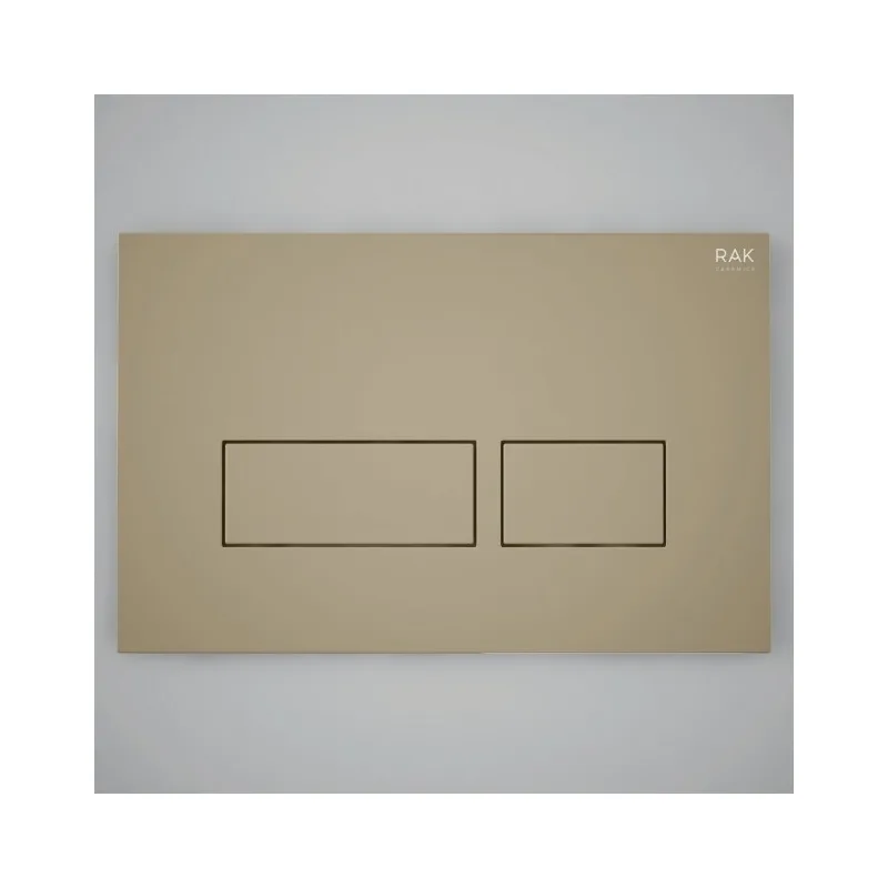 RAK Ecofix Rectangular Dual Flush Plate Matt Cappuccino