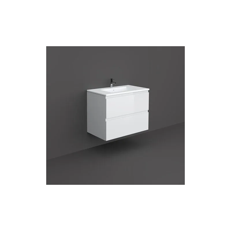 RAK Joy Wall Hung Vanity Unit 80cm Pure White