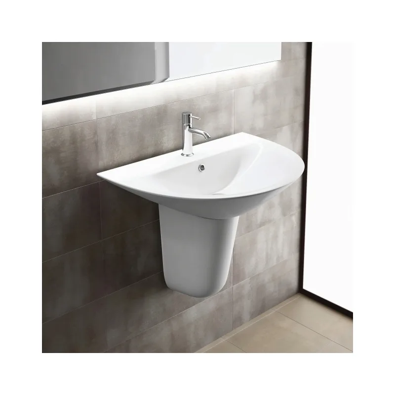 RAK Morning 550mm 1 Hole Basin & Semi Pedestal