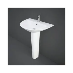 RAK Morning 650mm 1 Hole Basin & Full Pedestal