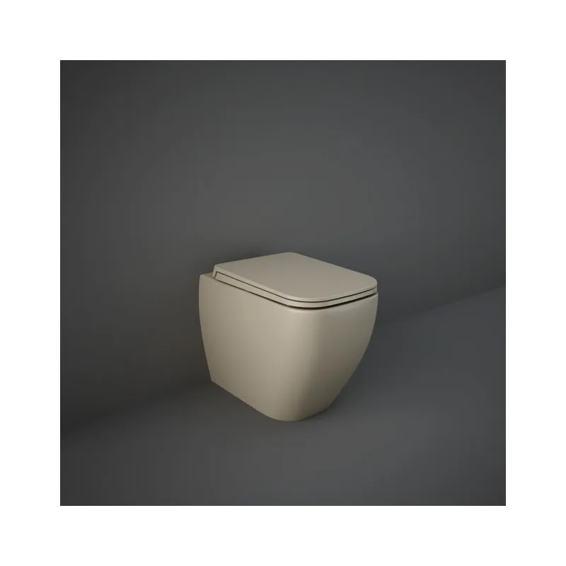 RAK Feeling Rimless Back To Wall Toilet & Soft Close Seat Matt Cappuccino