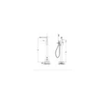 RAK Blade Free Standing Bath Shower Mixer