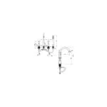 RAK Ella 4 Hole Deck Mounted Bath Shower Mixer