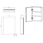 RAK Gemini 500x700mm Single Door Mirrored Cabinet